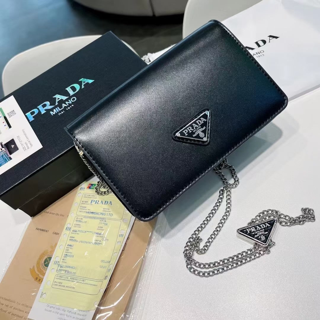 pra retro shiny small square bag