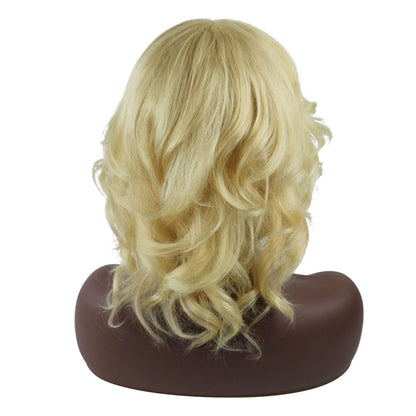 Hot Loyered Loose Wave Human Hairstyle Capless Women Wig 12 Inches